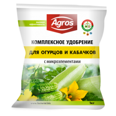 Удобрение для Огурцов и Кабачков с микроэлементами 1кг (25шт) Агрос